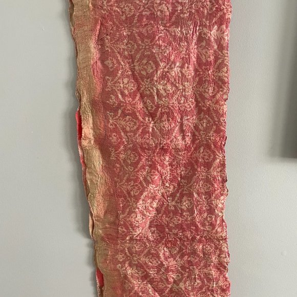 Wearable Art Crafted Wool Silk Scarf Wrap Kooloo Hand Made in Nepal 74 x 12 in - Picture 8 of 16